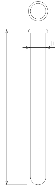 石英試験管(リップ付)のメイン画像
