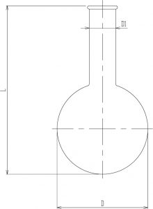 石英丸底フラスコ(リム付)の画像