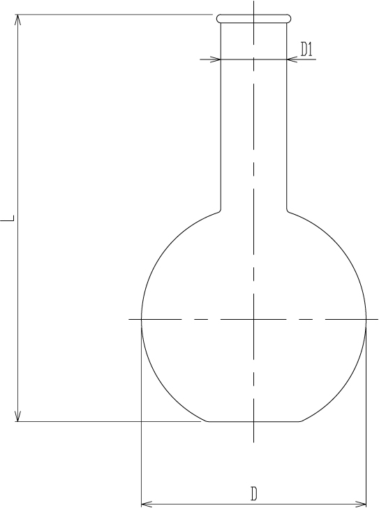 石英平底フラスコ(リム付)のメイン画像