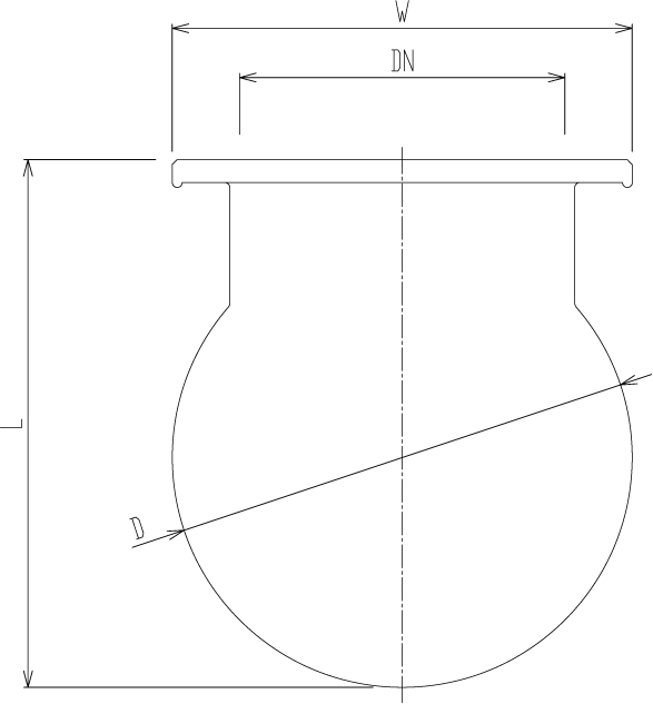 石英球形セパラ反応容器のメイン画像
