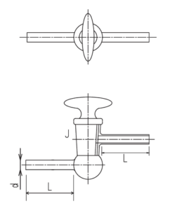 高真空コック Z形の画像
