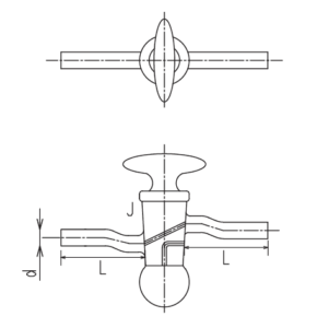 高真空コック 斜孔形の画像