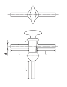 高真空コック T形の画像