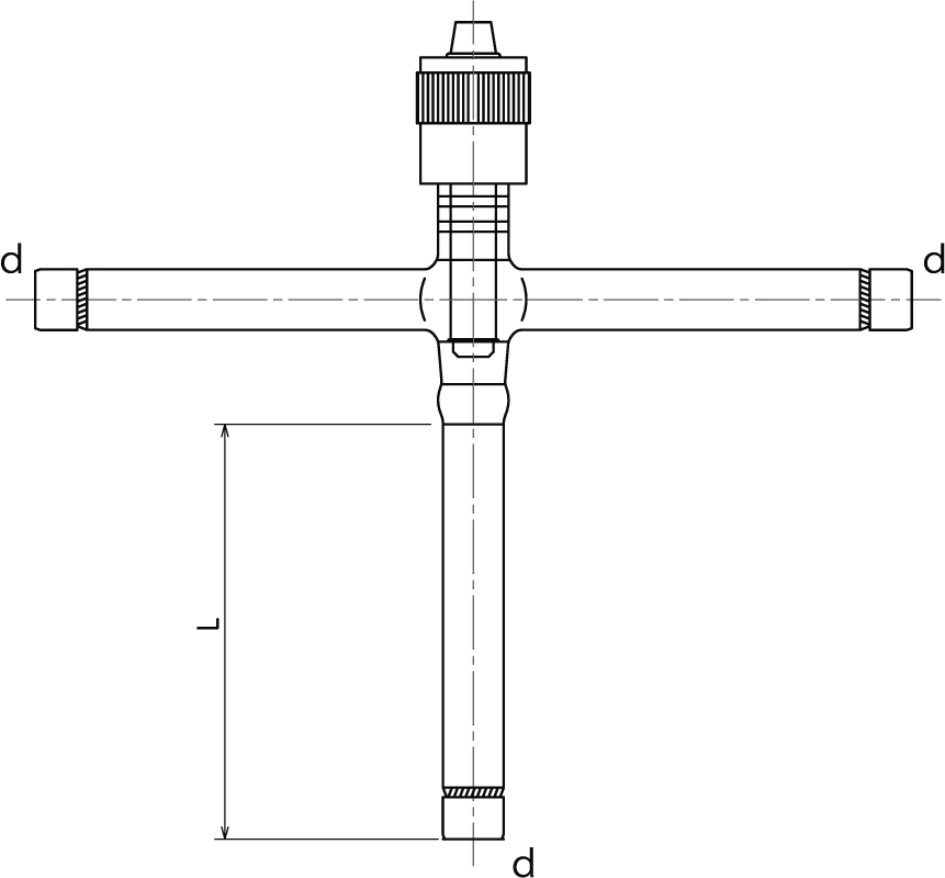 高真空グリースレスバルブ T型のメイン画像