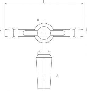 摺付三方コックⅢ型 オスの画像