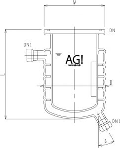 二重管式セパラ反応容器 反応系ガラス製品 理化学用ガラス機器の制作 販売 旭製作所