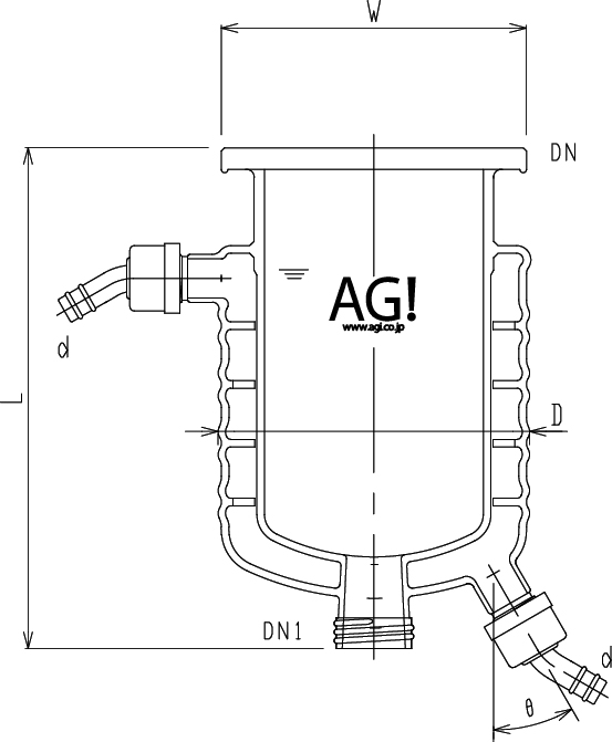 媒体バッフル付二重管式セパラ反応容器のメイン画像
