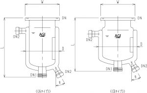 二重管式セパラ反応容器 反応系ガラス製品 理化学用ガラス機器の制作 販売 旭製作所