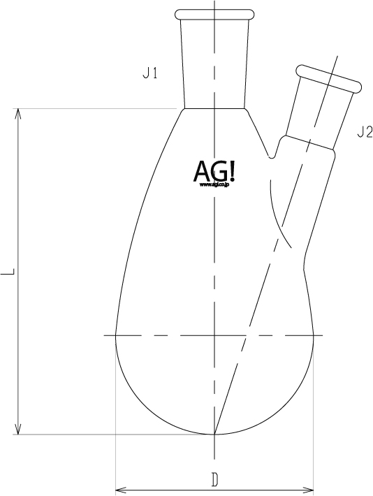 二ツ口ナスフラスコのメイン画像