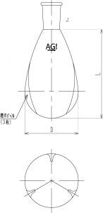 粉体撹拌用ロータリーナスフラスコの画像