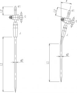 反応容器用PTFEコック付キャピラリー管の画像