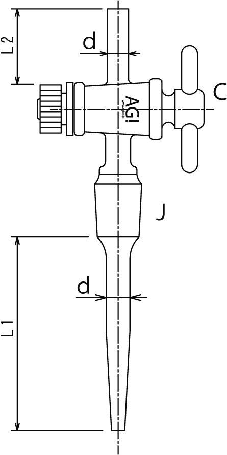 PTFEコック付キャピラリー管のメイン画像