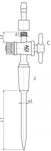 PTFE コック付キャピラリー管の画像