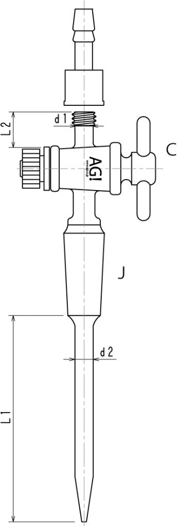 PTFE コック付キャピラリー管のメイン画像