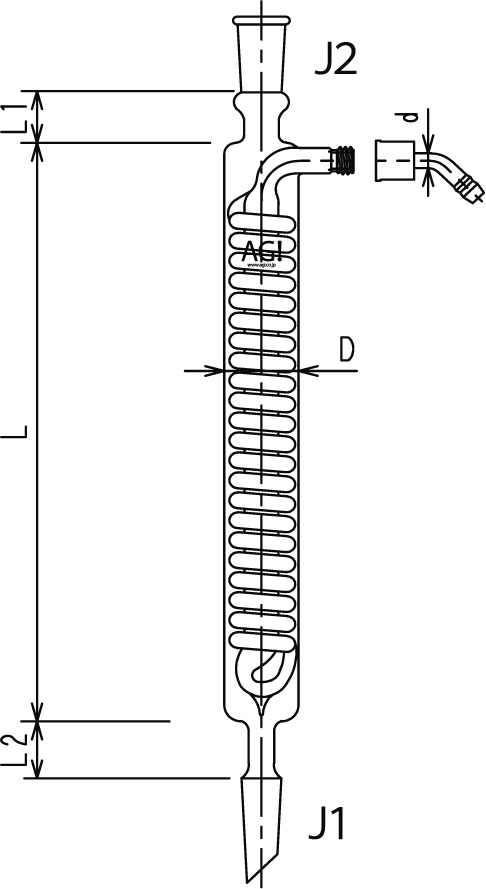 国内配送】 SPC冷却器 ジムロート 200mm 【030730-15200】 自由研究・実験器具