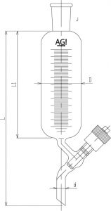 高真空グリースレスバルブ付分留受器の画像