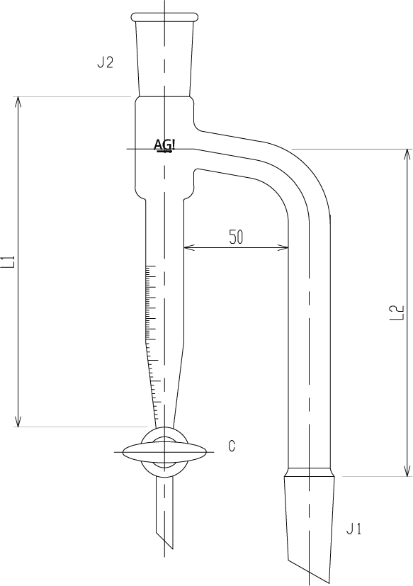 水分定量受器 コック付のメイン画像
