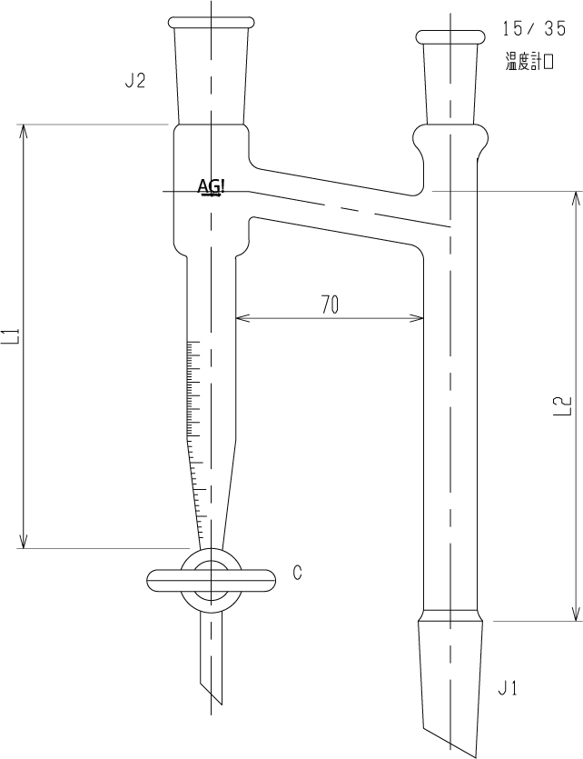 最終値下げ SPC水分定量受器 PTFEコック付 10mL