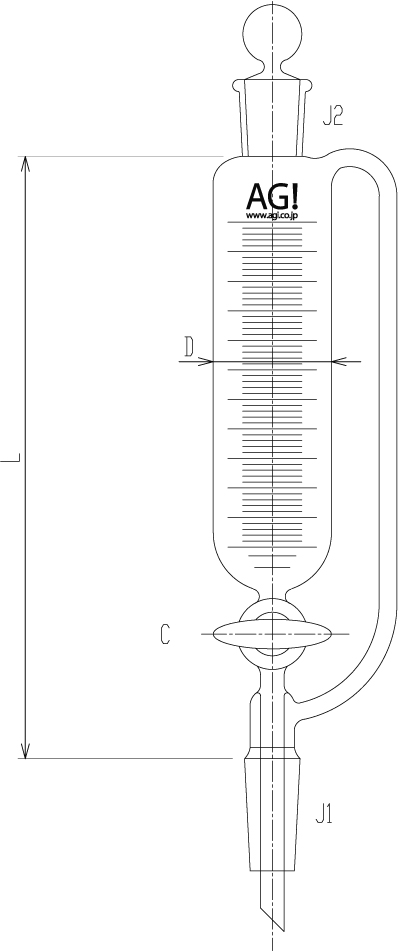 平衡形滴下ロート | 分液ロート・滴下ロート・ロート | ガラス実験器具