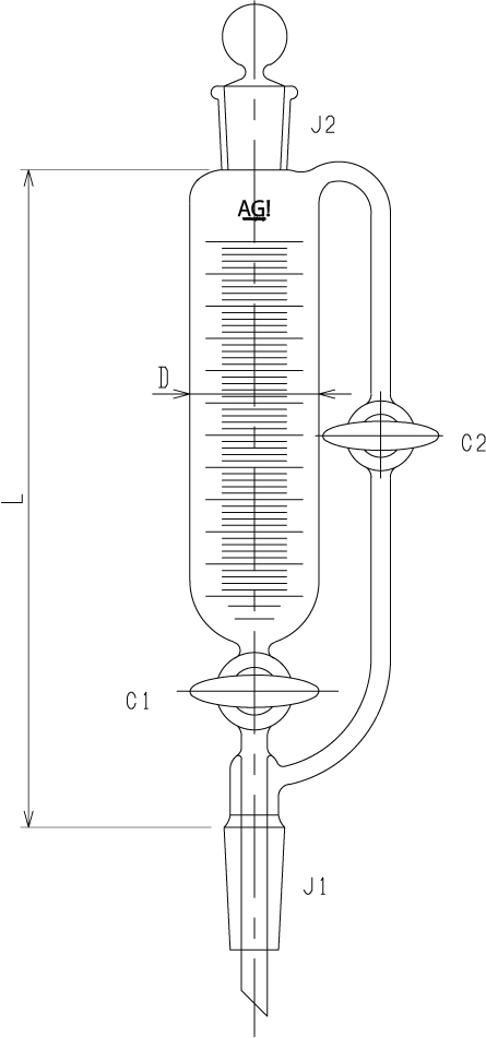 割り引き 東京硝子器械 分液ロート 平衡 透明摺 100mL 000-09-58-53