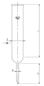 クロマト管 ＰＴＦＥプラグ付 | 株式会社矢沢科学 ジョイント付クロマトカラム PTFEコック付 3822-20/300-4L