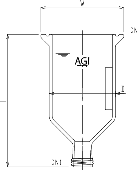 円錐形反応容器(45°)のメイン画像