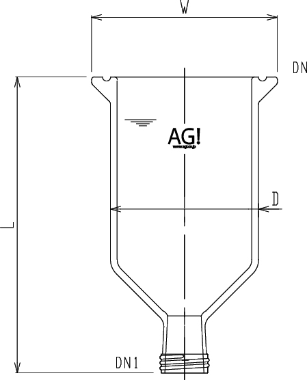 円錐形反応容器(45°)のメイン画像