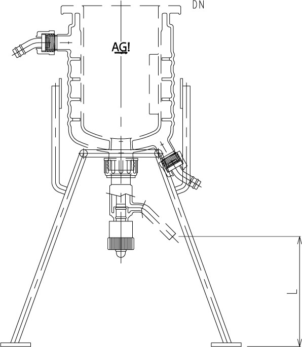 フルジャケット式反応容器用架台のメイン画像