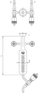 高真空グリースレスバルブ付サンプリング受器の画像