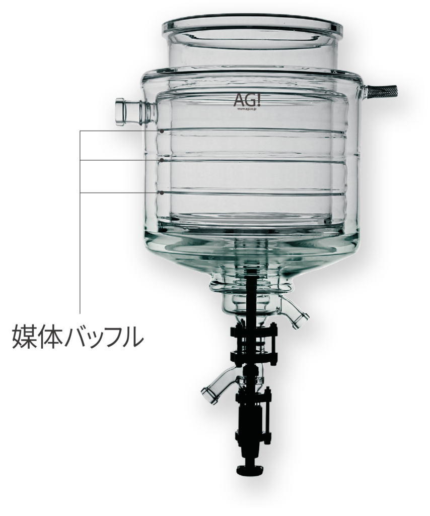 反応装置 プラントタイプ – 手動昇降式 – | 理化学用ガラス機器